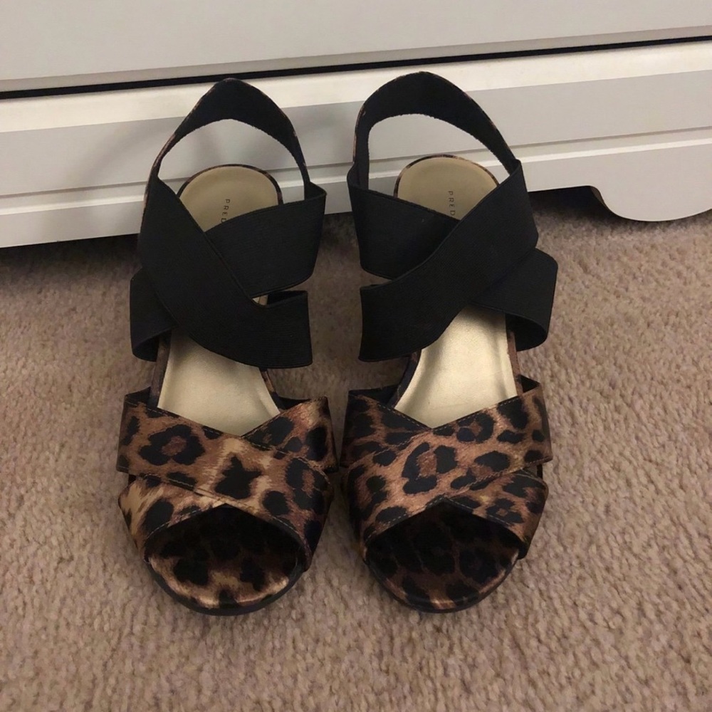 Predictions Tiger Print Wedge Heels
